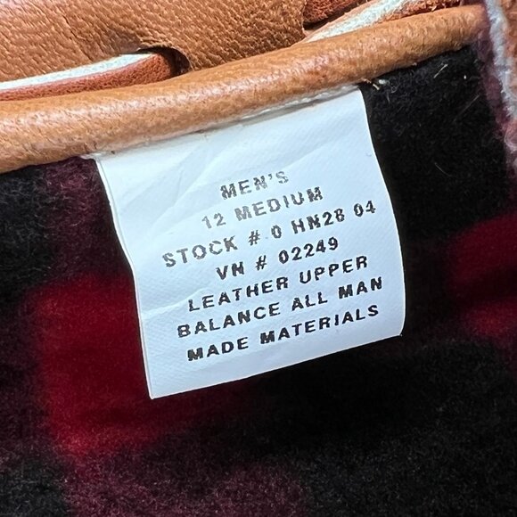 L.L. Bean Moccasin Slippers Men's 12 Brown Leather Fleece Lined Slip On Shoes - Picture 10 of 10